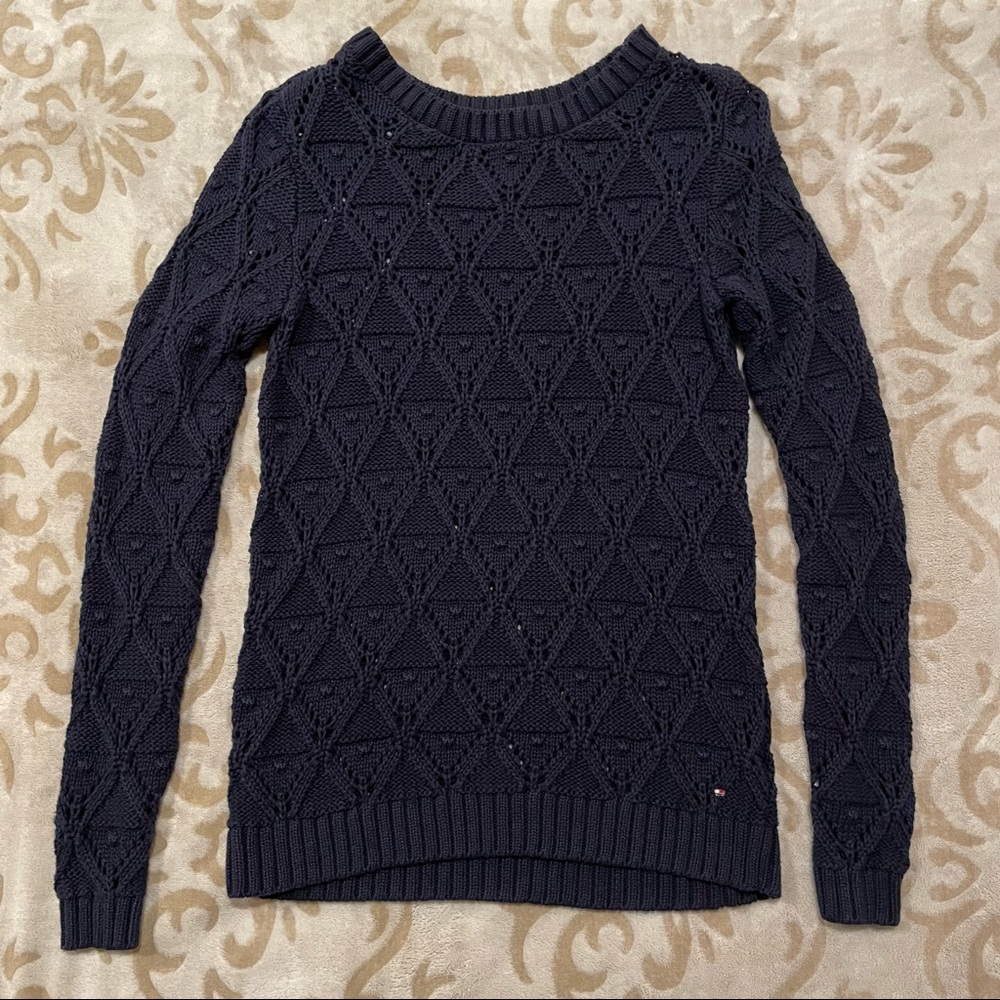 Tommy Hilfiger | Navy Blue Knit Sweater | Size S